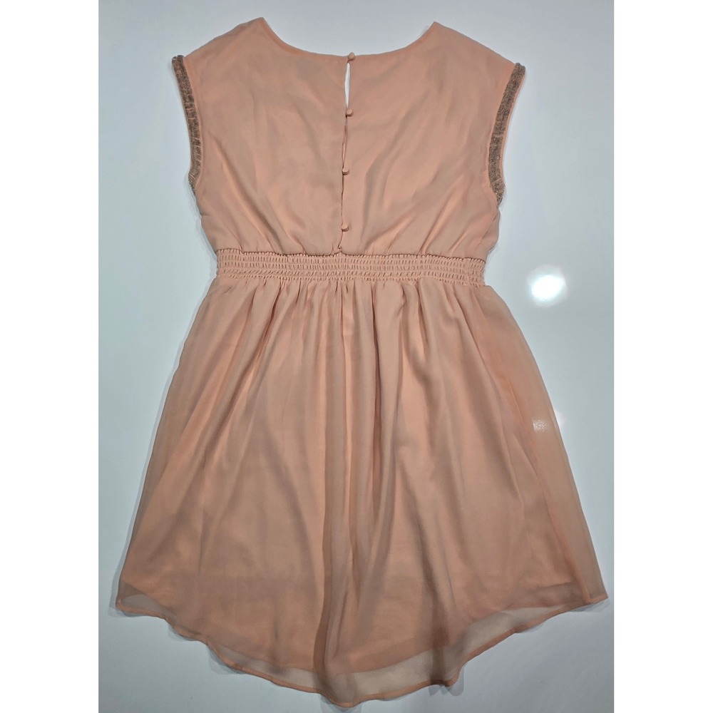 American Eagle Outfitters‎ Pink Dress Beaded Sleeveless Party Casual M (1241) - Picture 4 of 8